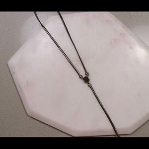 Kendra Scott Gunmetal Drusy Starla Y Necklace